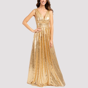 Golden event dress